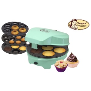 Aparat vafe 3 in 1 Bestron, fier de vafe cu 3 placi de copt interschimbabile: vafe, gogoase si cake pop, inclusiv cos suspendat si acoperire antiaderenta, 700 wati, culoare: menta - Img 8