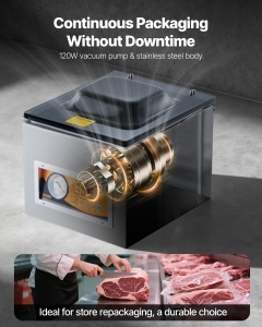 Aparat Vakuum VEVOR DZ-260S-V2, 260 W, 26 cm, inox - Img 5