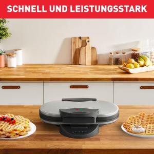 Aparat wafe Tefal WM311D, regulator de temperatura continuu pentru rumenire dupa dorinta, placi antiaderente, dispozitiv de colectare a aluatului, 1200W, 37 x 11,4 x 28,5 cm - Img 3