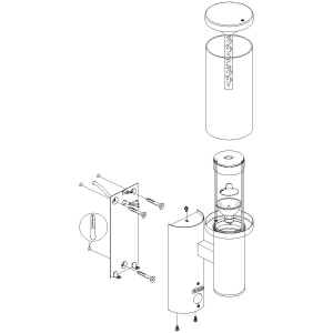 Aplica de perete LED Eglo Trono Stick, senzor de miscare, IP44, argintie - Img 6