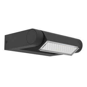 Aplica LED de exterior EGLO Brianza, aluminiu negru, IP44, lumina calda