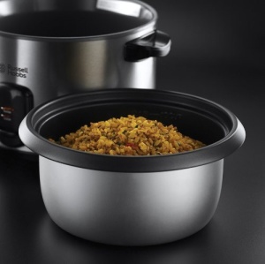 Aragaz de orez Russell Hobbs [1.8l] incl. insertie pentru abur (functie de mentinere la cald, oala de gatit antiaderenta, lingura de orez si cana de masurare, otel inoxidabil, capac de sticla, aragaz lent pentru legume si peste etc.) 19750-56 - Img 4