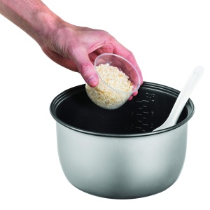 Aragaz de orez Russell Hobbs [castigatorul testului] 1,2 l incl. insertie pentru abur cu capac cu balamale cu aroma (functie de mentinere la cald, oala de gatit cu acoperire antiaderenta, lingura de orez si ceasca de masurare, otel inoxidabil) 27080-56 - Img 6