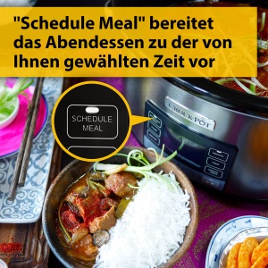 Aragaz digital Crock-Pot TimeSelect | cu temporizator programabil si afisaj digital | Capacitate de 5,6 l (pentru 7 persoane si mai mult) | Functia de mentinere la cald | Otel inoxidabil [CSC066X] - Img 3