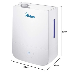 ARDES - AR8U10 Umidificator cu ultrasunete NEBULO 30W, umidificator profesional de camera pentru casa si birou, capacitate 4 litri, 3 niveluri de abur, cu panou mare de control tactil, silentios si elegant, alb - Img 8