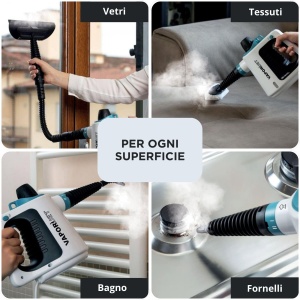 Ariete 4137 Vapori Jet Curatator cu Aburi Multifunctional Eliminare 999 Bacterii Accesorii Incluse - Img 4