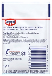 Aroma naturala de vanilie Bourbon Dr. Oetker, 11 pachete x 5g, vegan - Img 2