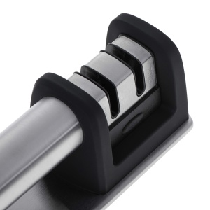Ascutitor de cutite ADLER, sistem in 2 faze, ascutire fina si grosiera, negru - Img 4