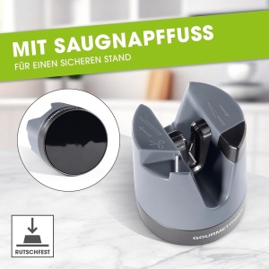 Ascutitor de cutite GOURMETmaxx cu lame din tungsten, design compact, manual - Img 6