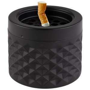 Ashtacheri din sticla APS 558, negru mat, 9.5 cm, cu sistem de inchidere - Img 2