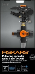 Aspersor pulsatoriu Fiskars 1027029 raza 26 m cu functie OnOff negruportocaliu - Img 7