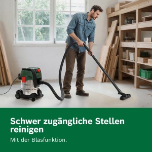Aspirator Bosch PAS20-220P, 1200W, 220 mbar, cu adaptor universal - Img 3