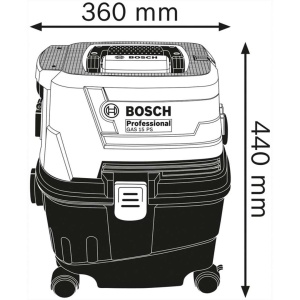 Aspirator Bosch Professional GAS 15, 1100W, 15L, cu accesorii incluse - Img 2