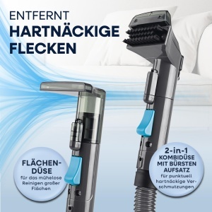 Aspirator cu spalare CLEANmaxx Kompakt 330W, 2 duze, pentru canapele si covoare - Img 6