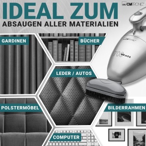 Aspirator de mana Clatronic(r) cu 700 de wati si greutate redusa | Aspirator pentru aspirarea tapiteriei, masinilor, computerelor si multe altele. | Aspirator cu cablu de 6 m si filtru permanent de praf | incl. accesorii | HS 2631 - Img 5