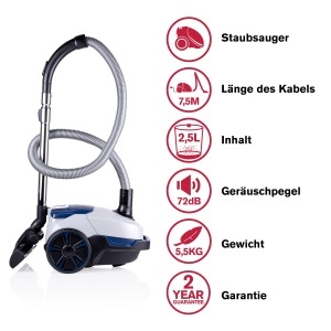 Aspirator Dirt Devil DD2002, 800W, 2.5L, AlbAlbastru - Img 2