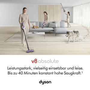 Aspirator Dyson V8 Absolute, 115 AW, autonomie 40 minute, tehnologie anti-incurcare - Img 2