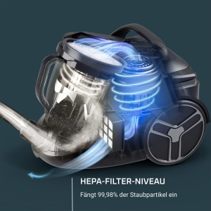 Aspirator fara sac Rowenta Silence Force Cyclonic RO7954 putere mare de aspirare HEPA 25L Negru-Rose Gold - Img 5
