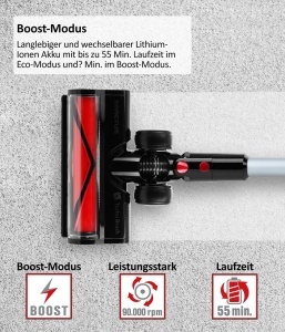 Aspirator Genius Invictus X9 Facelift 450W, 55 min autonomie, HEPA, LED - Img 4