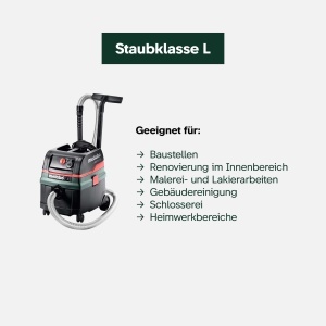 Aspirator Metabo ASR 25 L SC, 25L, cu functie de autocuratare, mobil - Img 7