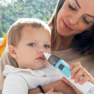 Aspirator nazal electric pentru bebelusi Nizi InnovaGoods, 6 trepte, alb-albastru - Img 9