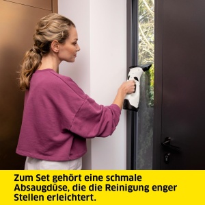 Aspirator pentru ferestre fara fir Karcher WV 2 Plus N durata de viata a bateriei 35 min indicator LED al nivelului de incarcare 2 duze de aspiratie s - Img 3