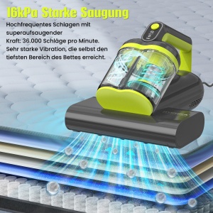Aspirator pentru saltele cu UV-C, 16 kPa, sistem cu doua cicloni - Img 2