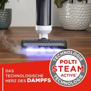 Aspirator Polti Rollysteam WD50C, 450 W, kabellos, auto-curatare, alb - Img 4