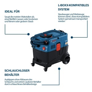 Aspirator profesional Bosch GAS 400 A, 1200 W, curatare automata AFC - Img 3