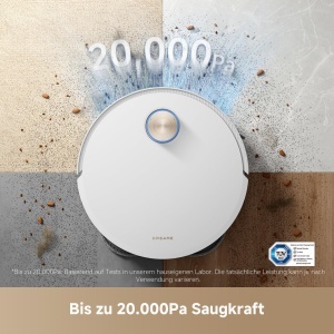Aspirator robot Dreame X50 Ultra Complete, 20000Pa putere, functie de spalare, alb - Img 8