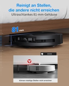 Aspirator robot ECOVACS DEEBOT T50 Omni, 25000 Pa, cu functie de spalare, negru - Img 4