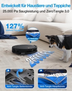 Aspirator robot ECOVACS T50 PRO Omni, 25000 Pa, 81 mm, cu functie de spalare - Img 2