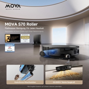 Aspirator robot MOVA S70, 28000 Pa, Auto-curatare, Negru - Img 2