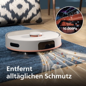 Aspirator robot Philips HomeRun 5000 XU510020, 10000 Pa, mop dublu, auto-golire - Img 3