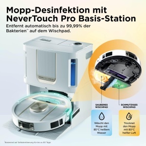 Aspirator robot Shark ThermaCharged cu functie de spalare, 3 ore autonomie, tehnologie DirtDetect - Img 2