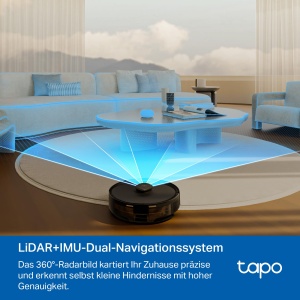 Aspirator robot Tapo RV30 Max Plus cu functie de stergere si statie de aspiratie automata, aspiratie ultra puternica de 5300Pa, navigatie duala LiDAR + IMU, control vocal Alexa si Google Assistant, APP - Img 7