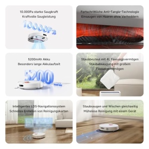 Aspirator robot Xiaomi H40 10000Pa navigare LDS auto-golire control prin aplicatie - Img 2