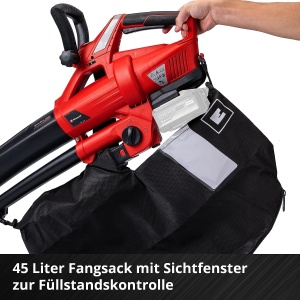 Aspirator suflant Einhell GE-CL 36 Li E-Solo 210 kmh Brushless Motor 45L - Img 9