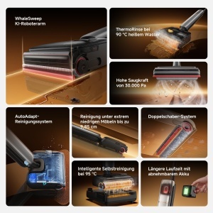 Aspirator umed si uscat Dreame T16 Pro Heat-A, 30000 Pa, cu acumulator detasabil - Img 13