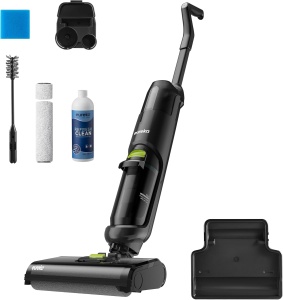 Aspirator umed/uscat EUREKA NEW400 wireless, aspirator umed/uscat inteligent cu design cu rezervor dublu, curățitor de podele cu autocurățare, aspirator cu mop ușor wireless pentru podele dure, păr de animale