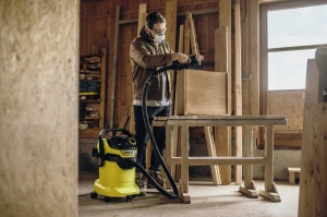 Aspirator umeduscat Karcher WD 5 P V-25522 incl priza filtru plisat plat cutie de filtrare patentata curatare a filtrului sac de filtrare din lana 110 - Img 5