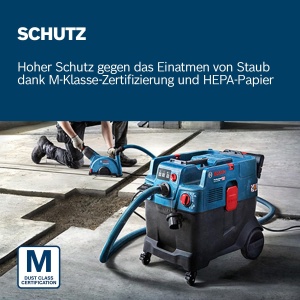 Aspirator universal profesional Bosch Gaz 12-40 mA (1200 W, curatare automata a filtrului (AFC), incl. filtru principal, furtun, adaptor pentru unelte combinate, duza de perie combinata) - Img 4