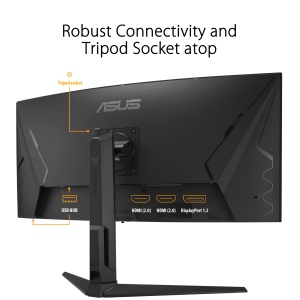 ASUS TUF Gaming VG34VQEL1A - Monitor curbat UWQHD de 34 inchi - 100 Hz 1ms MPRT FreeSync HDR 10 - Panou VA 219 3440x1440 DisplayPort HDMI USB ergonomi - Img 6