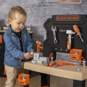 Atelier de lucru Smoby BlackDecker cu 78 accesorii si 7 unelte, din material reciclat - Img 7