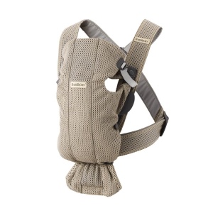 BabyBjorn Marsupiu Mini, Plasa 3D, Gri-Bej