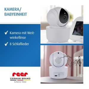 Babyphone Reer BabyCam XL Move cu Camera, 4,3 inch, 300 m, AlbGri - Img 7