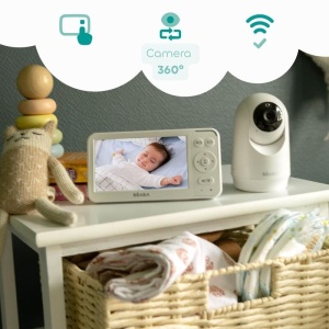 Babyphone Video BEABA Zen Plus 2, 5 Zoll, 360 Camera, Nocturna, Walkie-Talkie - Img 2