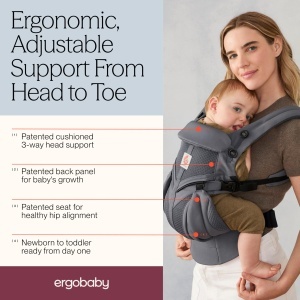 Babytrage Ergobaby Omni Classic, 4 pozitii, 0-48 luni, suport ergonomic - Img 3