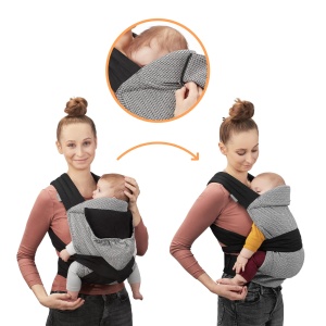 Babytrage Ergonomica Kindekraft ADOREE, 3-20 kg, 2 Tragemodi, Gri - Img 5