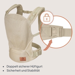 Babytrage ergonomica Lionelo Margareet Air, 3 pozitii, material respirabil, 20 kg - Img 6